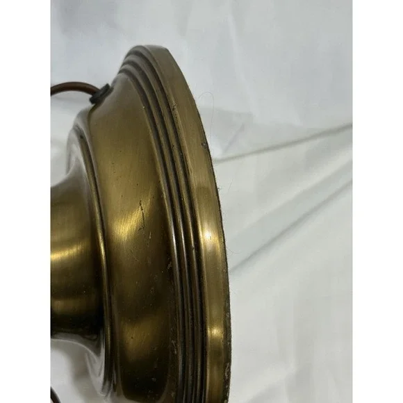 Vintage Mid Century Modern Brass Table Lamp Works 32 Tall No Shade Included